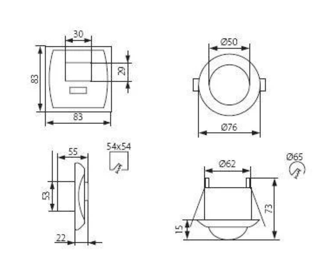 PIR čidlo do SDK 230V 360°